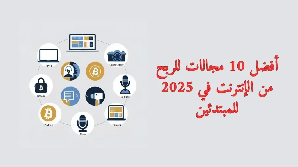 أفضل 10 مجالات الربح من الإنترنت في 2025 للمبتدئين